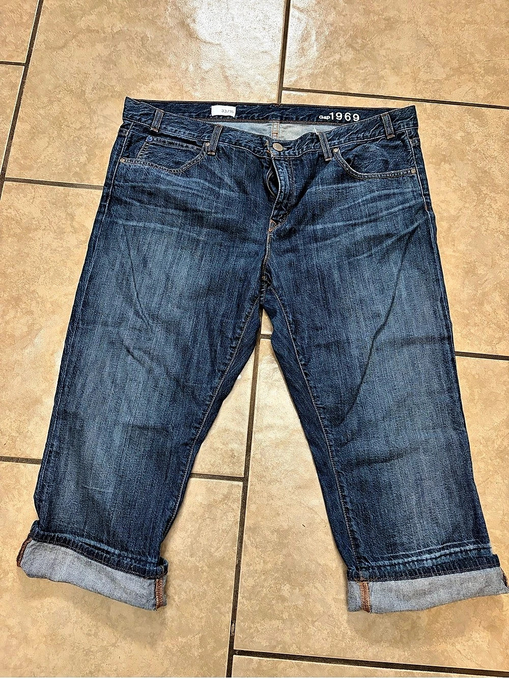 Gap 1969 Straight Leg Jeans Waist 33/16 in Blue